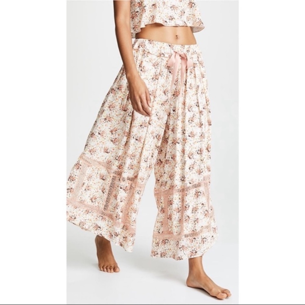 Free People Lovelorn Lace Floral Drawstring
Sleep Pants XS